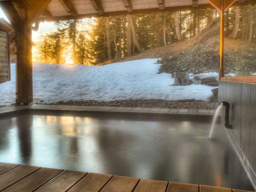 Piscine ext&eacute;rieure Chalet Matsuzaka &agrave; La Rosi&egrave;re 1850