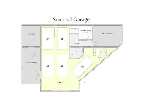 Plan sous-sol chalet l'Iizuna Lodga La Rosi&egrave;re 1850